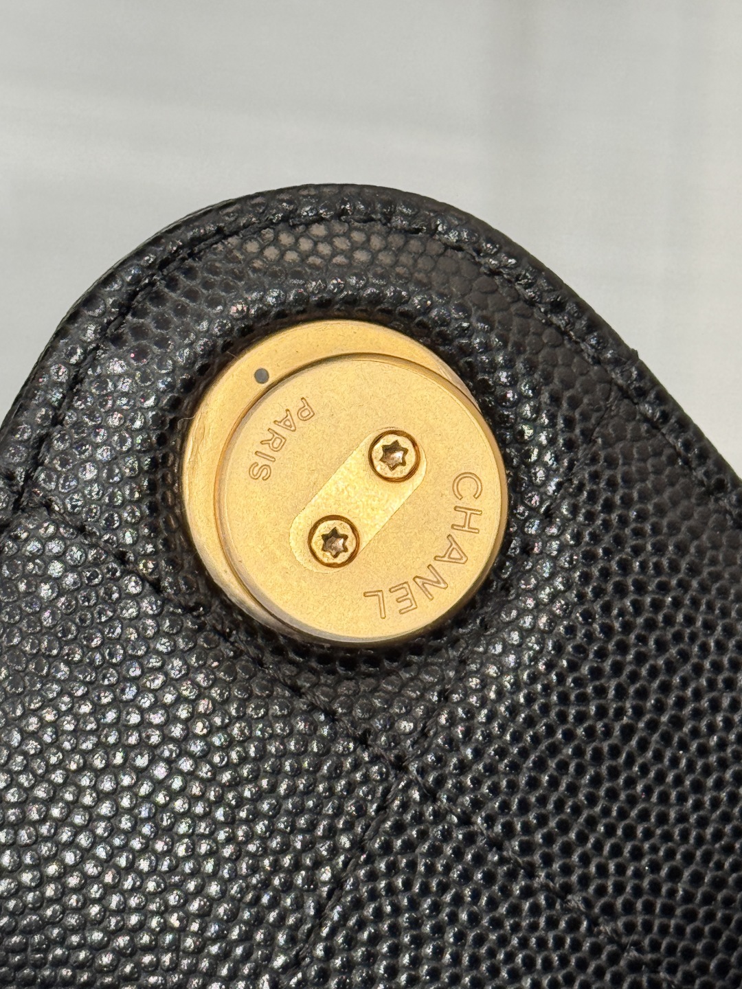 CHANEL 25 mini Handbag in Black Caviar Leather(20*22*12.5cm)
