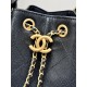 CHANEL 25 mini Handbag in Black Caviar Leather(20*22*12.5cm)