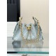 CHANEL 25 mini Handbag in Light Blue Caviar Leather(20*22*12.5cm)