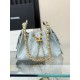 CHANEL 25 mini Handbag in Light Blue Caviar Leather(20*22*12.5cm)