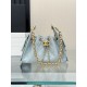 CHANEL 25 mini Handbag in Light Blue Caviar Leather(20*22*12.5cm)