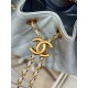 CHANEL 25 mini Handbag in Light Blue Caviar Leather(20*22*12.5cm)