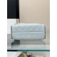 CHANEL 25 mini Handbag in Light Blue Caviar Leather(20*22*12.5cm)