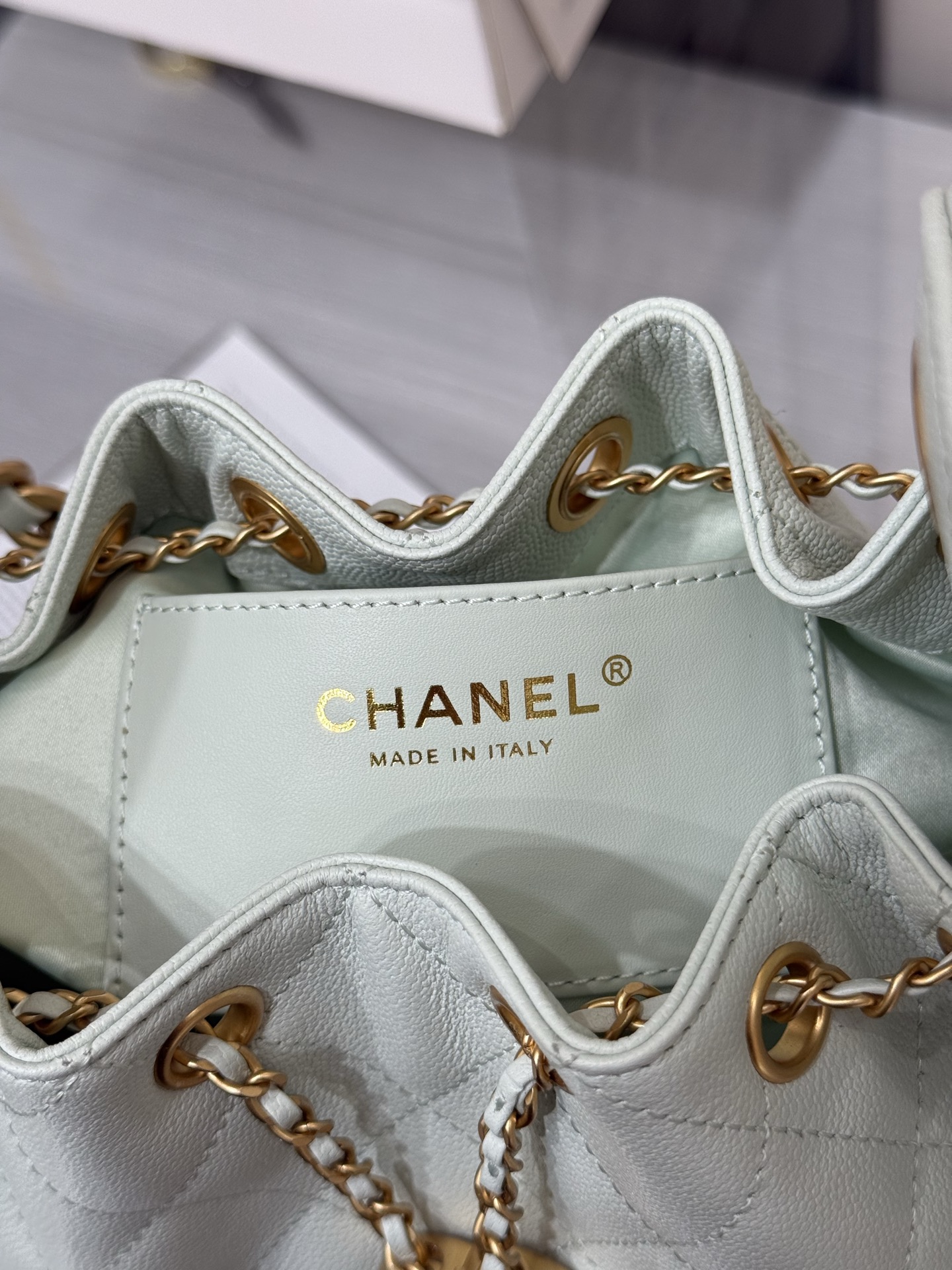 CHANEL 25 mini Handbag in Light Green(20*22*12.5cm)