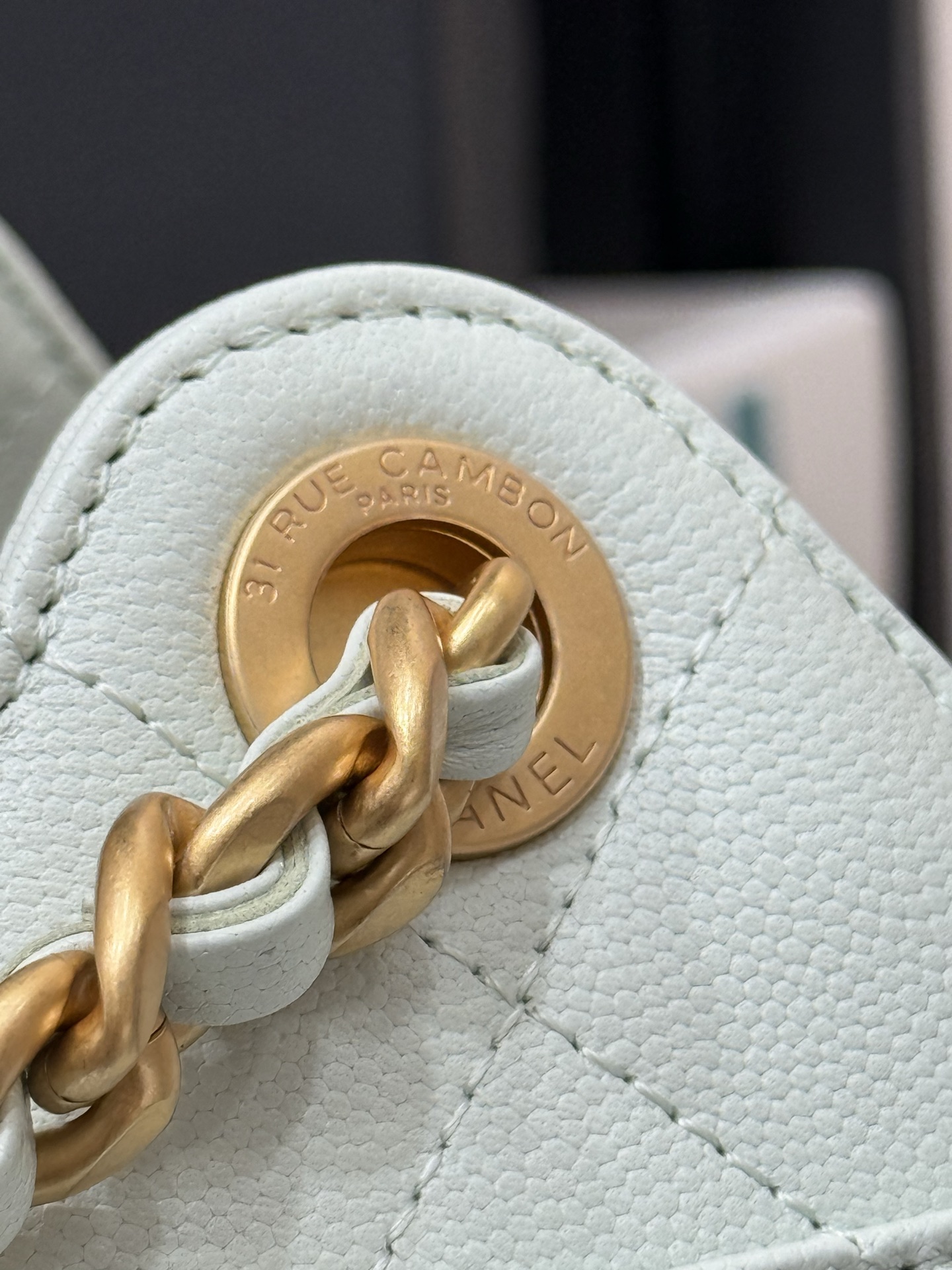 CHANEL 25 mini Handbag in Light Green(20*22*12.5cm)