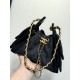 CHANEL 25 mini Handbag in Washed Denim Black(20*22*12.5cm)