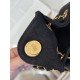 CHANEL 25 mini Handbag in Washed Denim Black(20*22*12.5cm)