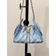CHANEL 25 mini Handbag in Washed Denim(20*22*12.5cm)