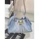 CHANEL 25 mini Handbag in Washed Denim(20*22*12.5cm)