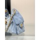 CHANEL 25 mini Handbag in Washed Denim(20*22*12.5cm)