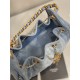 CHANEL 25 mini Handbag in Washed Denim(20*22*12.5cm)