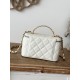 Chanel 22S white gold cosmetic bag