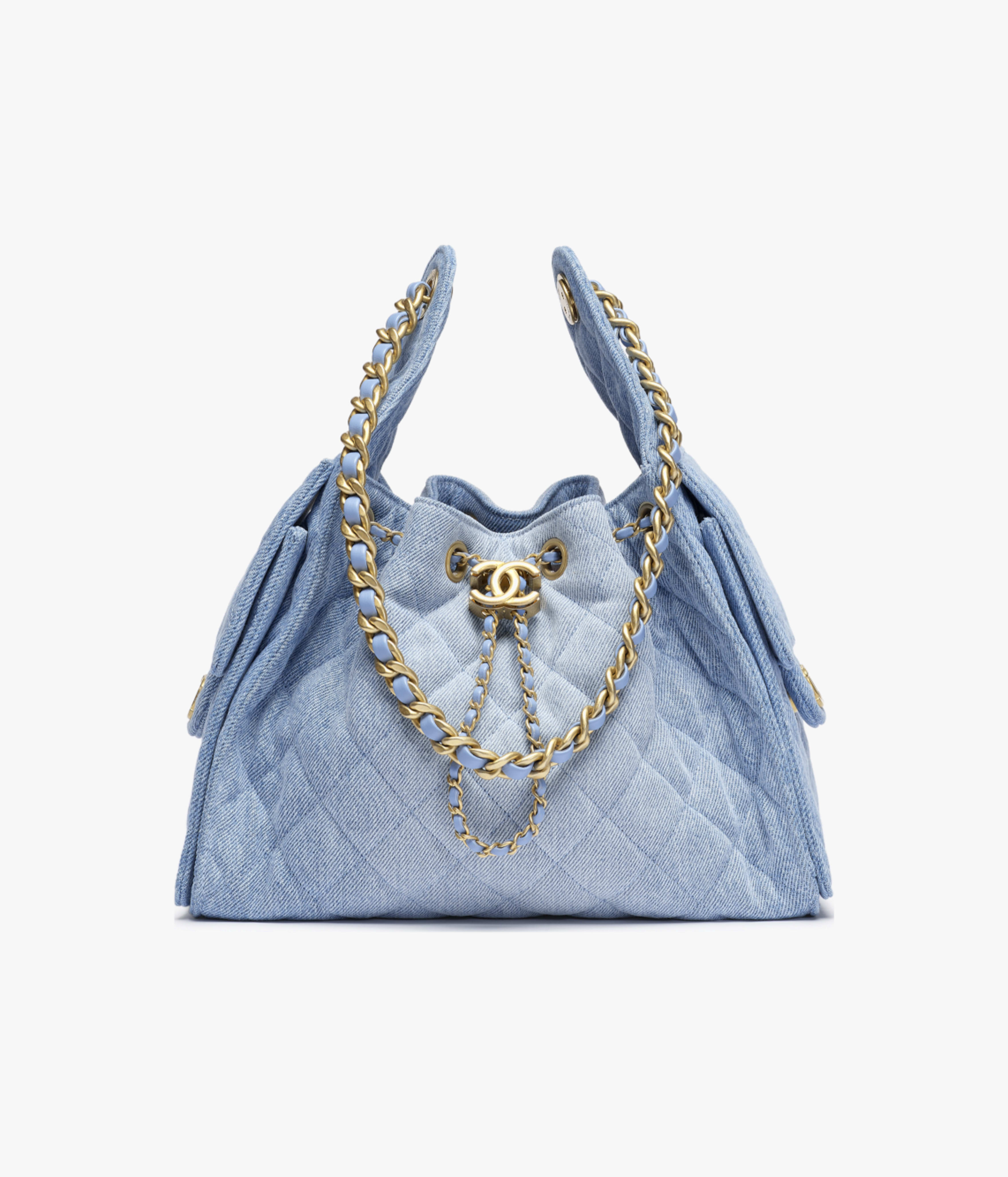 CHANEL 25 Small Handbag in Washed Denim(30*26*14cm)