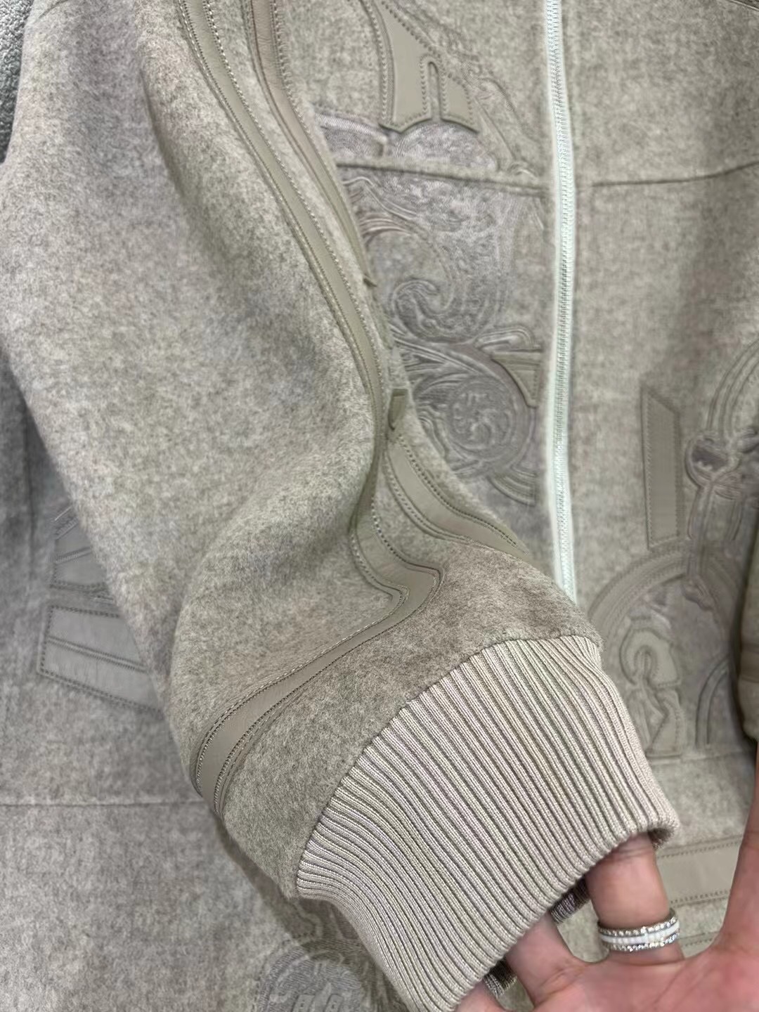 Hermes Embroidery-detailed Cashmere & Lambskin Trench Coat