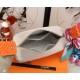 Hermès Natural Orange Canvas Small Bride-A-Brac Pouch 