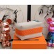 Hermès Natural Orange Canvas Small Bride-A-Brac Pouch 