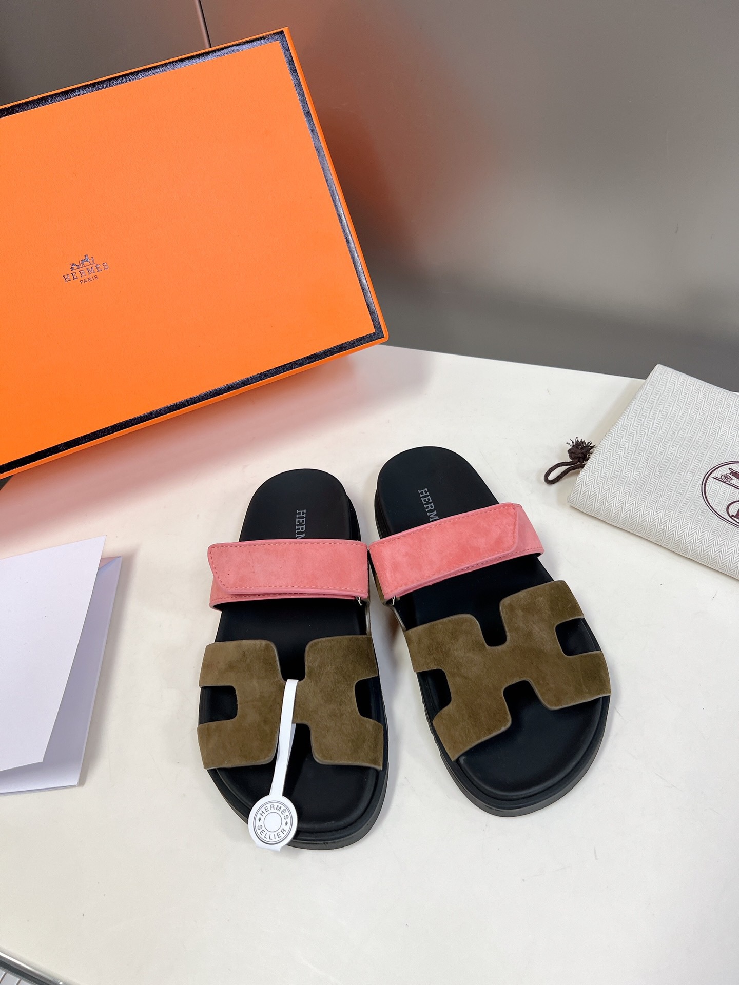 Hermès Chypre leather sandals